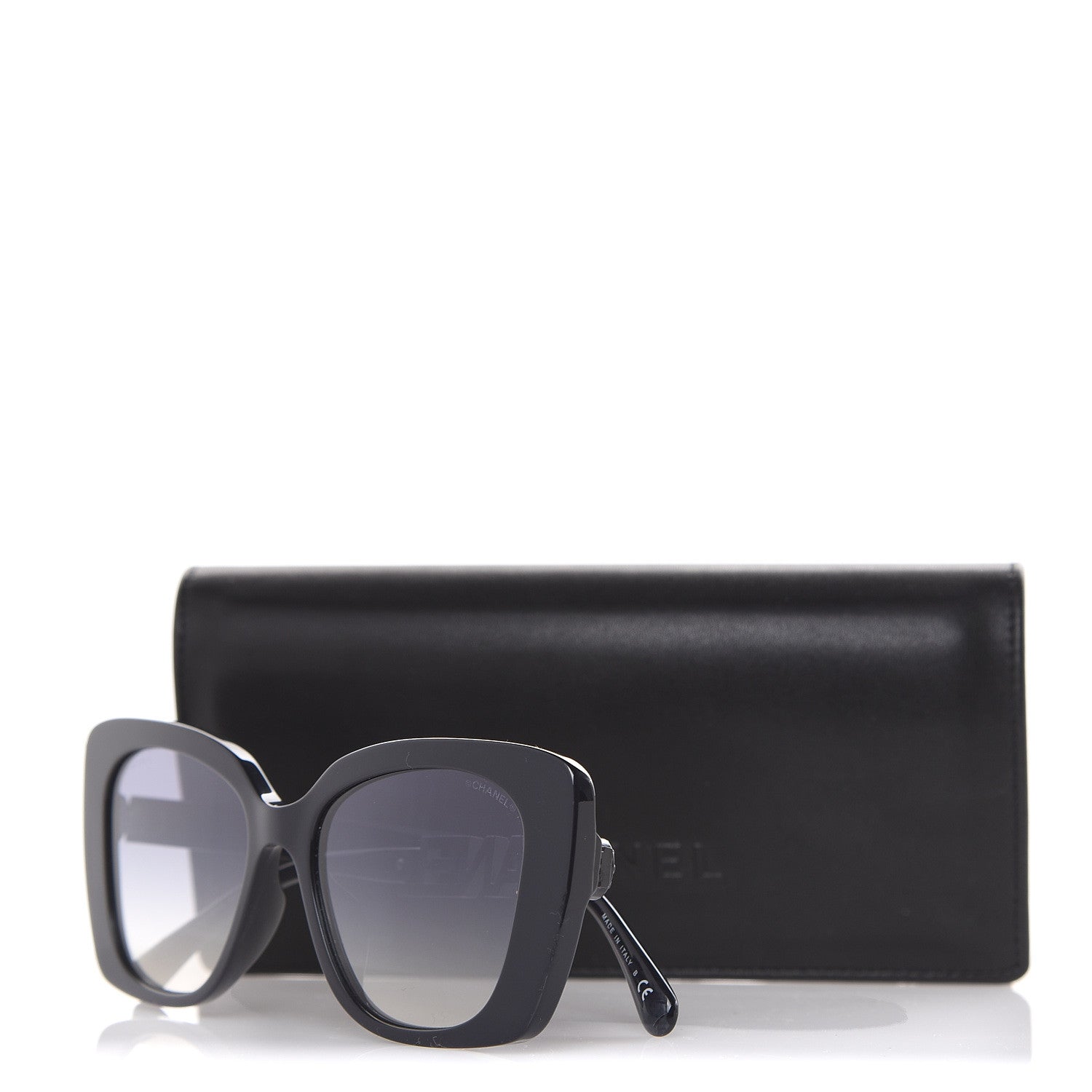 Chanel Acetate Strass Square Sunglasses 5422 Black 8 of 8