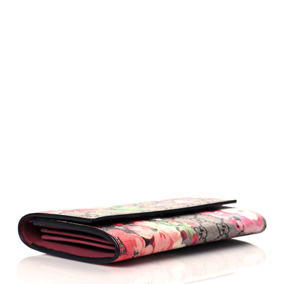 Gucci GG Supreme Monogram Blooms Continental Wallet Beige Multicolor Dry Rose 4 of 10