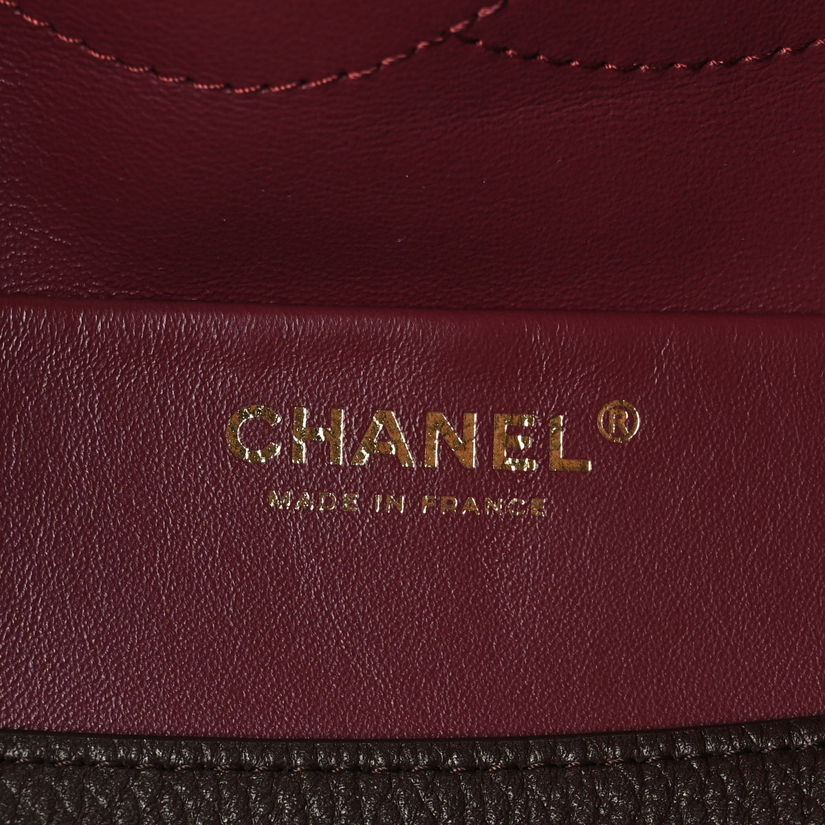 Grained Calfskin Small Souplissimo Maxi Flap Dark Brown