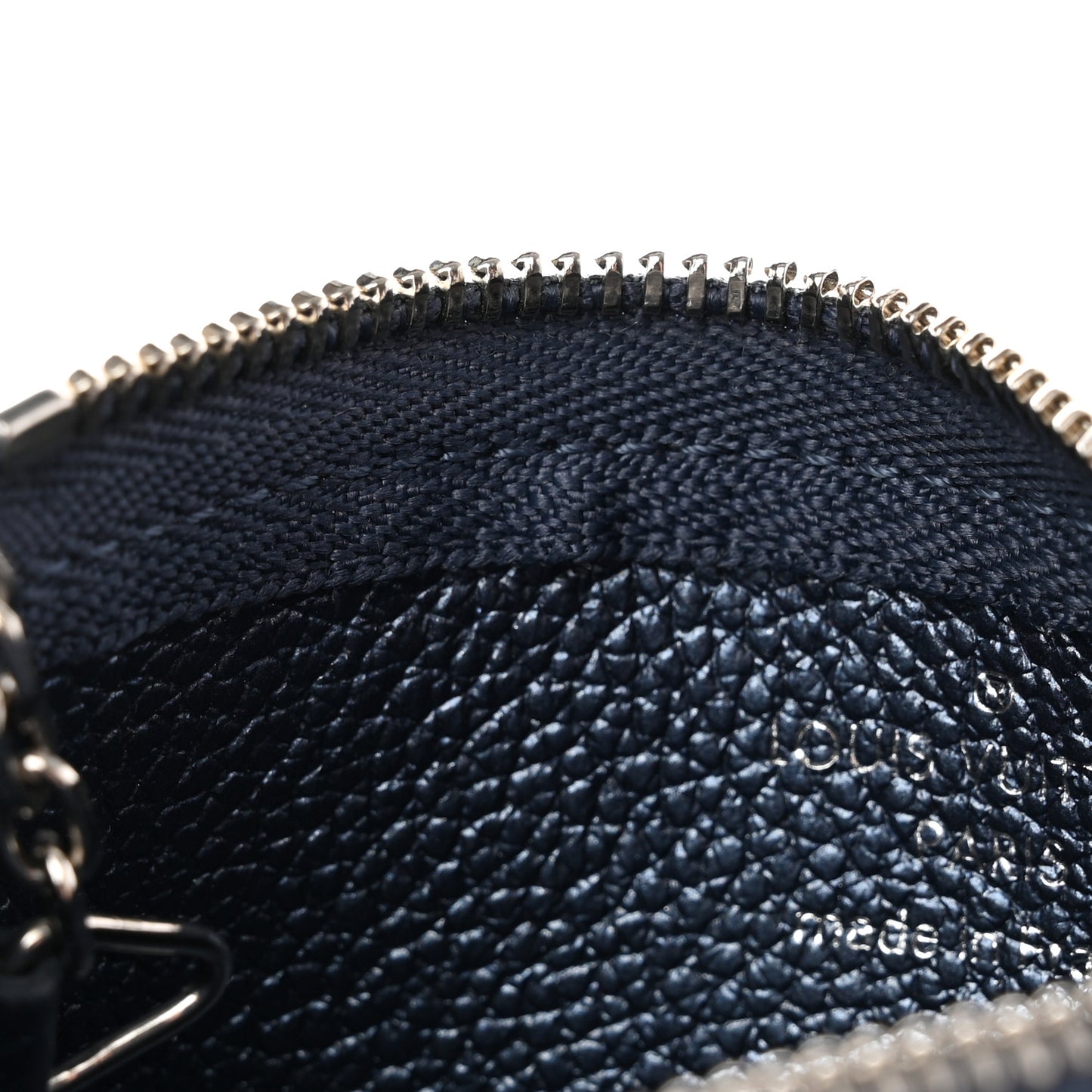 Metallic Empreinte Monogram Giant Key Pouch Navy Nacre