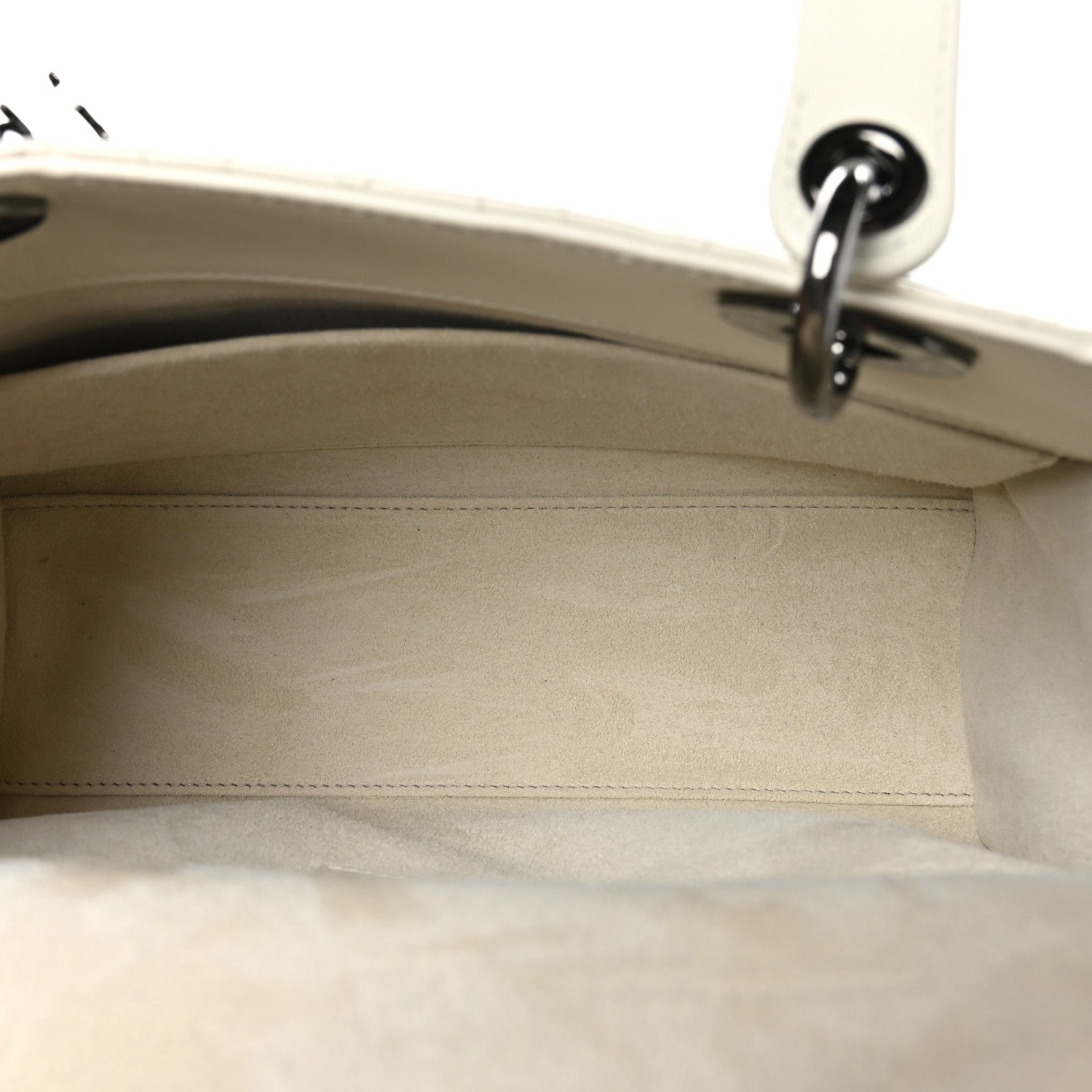 Christian Dior Lambskin Cannage Medium Lady Dior White 5 of 10