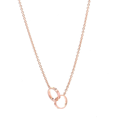 Cartier 18K Pink Gold Interlocking LOVE Necklace 1 of 6