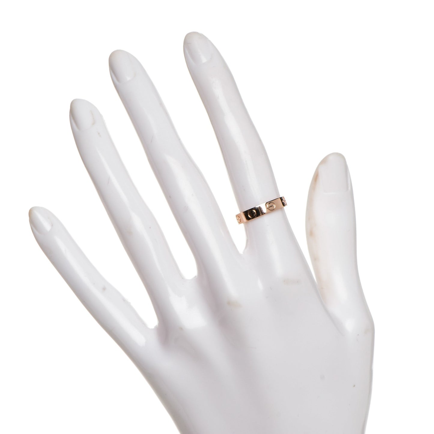 18K Pink Gold 4mm LOVE Wedding Band Ring 49 4.75
