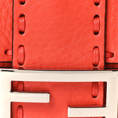 Fendi Cuoio Roma Sellerissima Nappa Sintetica Tape Stitch Mini Baguette Orange 7 of 9