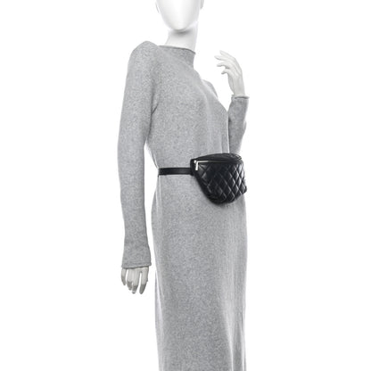 Chanel Calfskin Quilted Waist Belt Bag Black 2 of 11