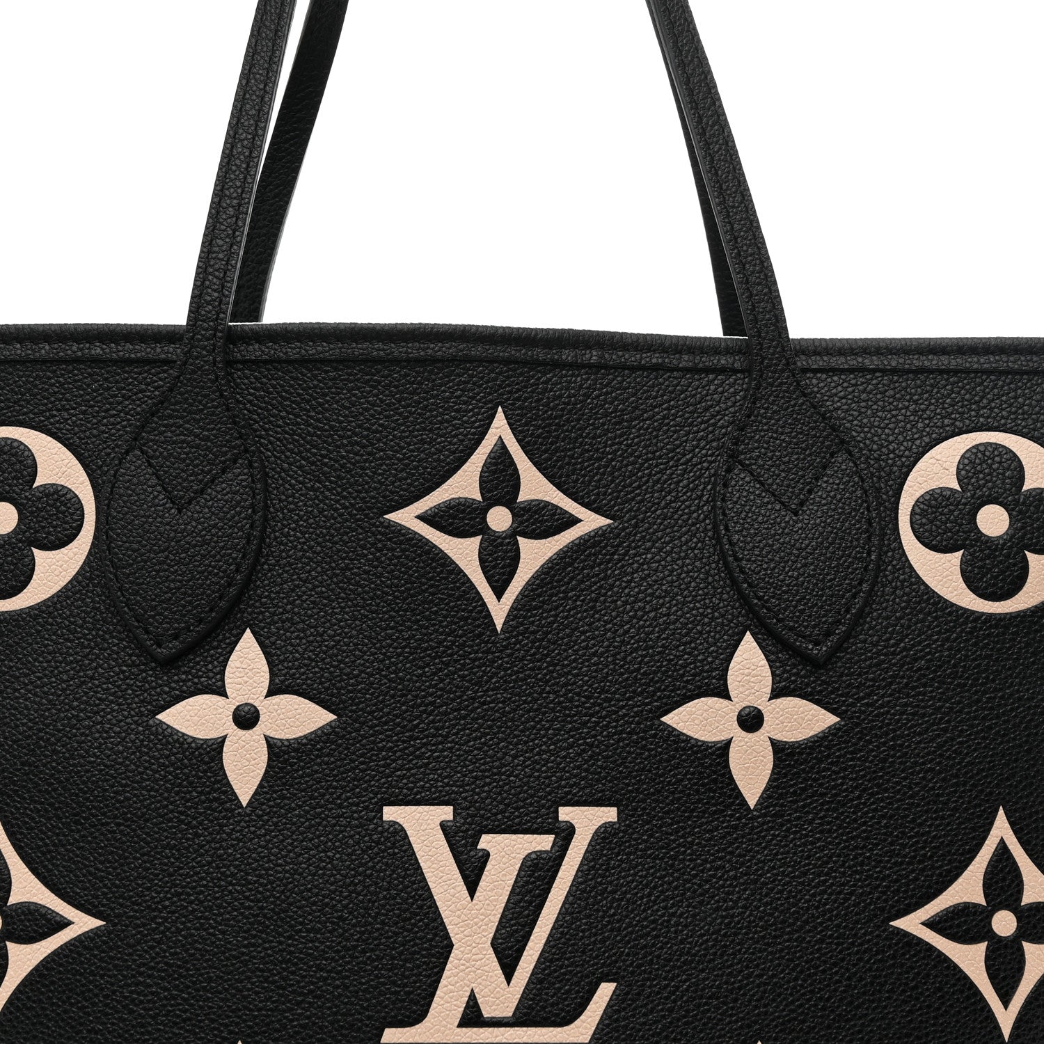 Louis Vuitton Empreinte Monogram Giant Neverfull MM Black Beige 13 of 17