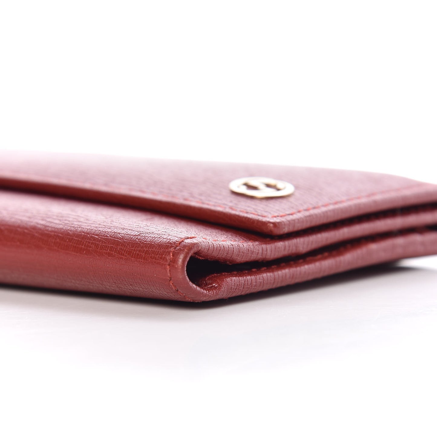 Calfskin Interlocking G French Wallet Red