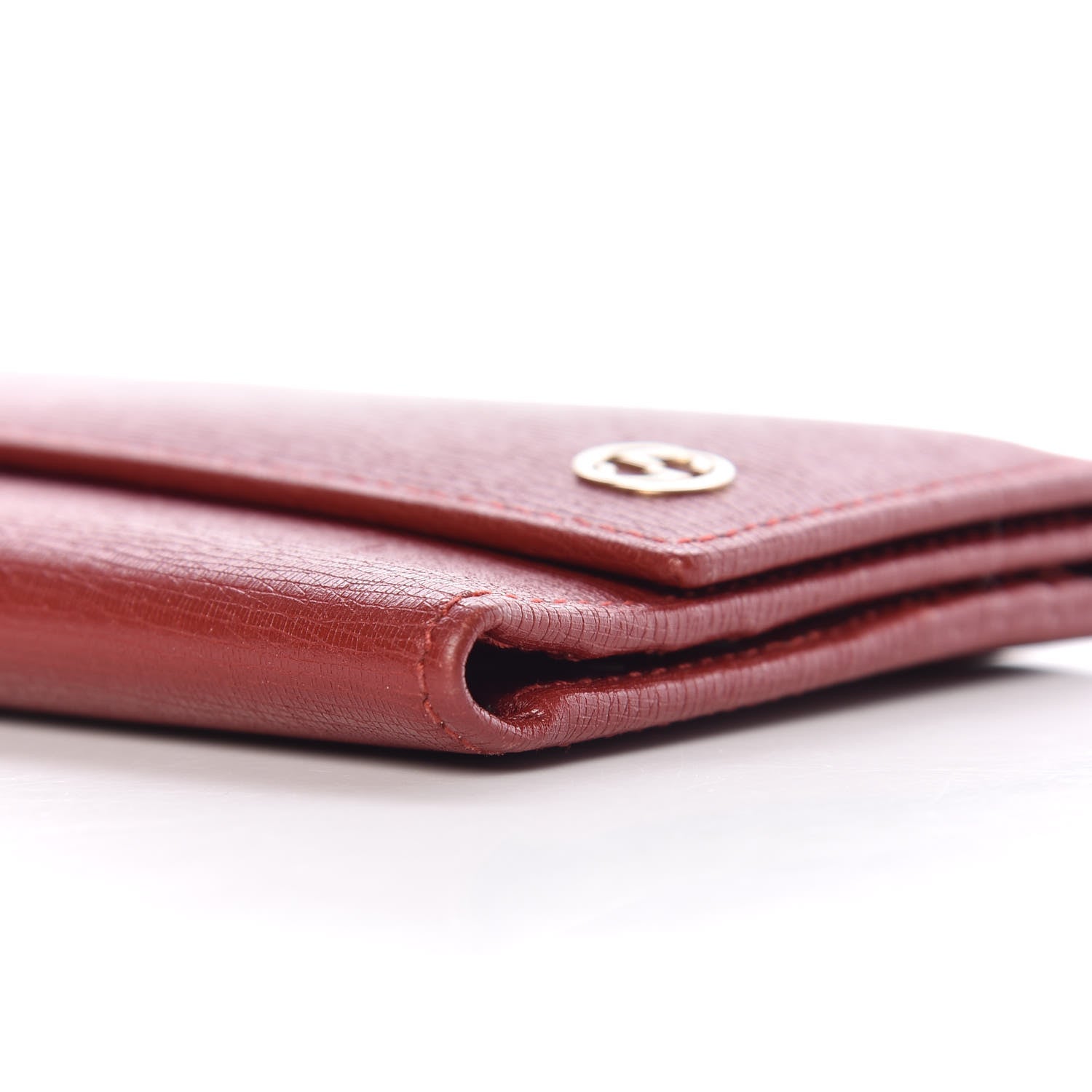 Gucci Calfskin Interlocking G French Wallet Red 10 of 12