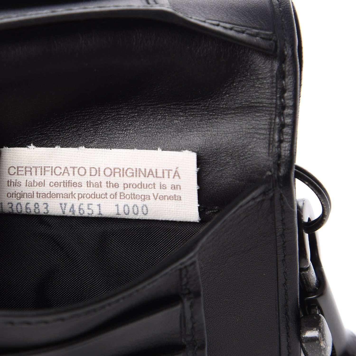 Bottega Veneta Nappa Intrecciato Chain Bi-Fold Wallet Nero Black 7 of 7