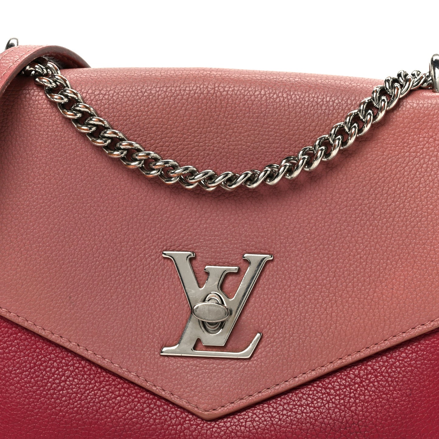 Soft Calfskin Mylockme Chain Bag BB Rose Boudoir Lie de Vin
