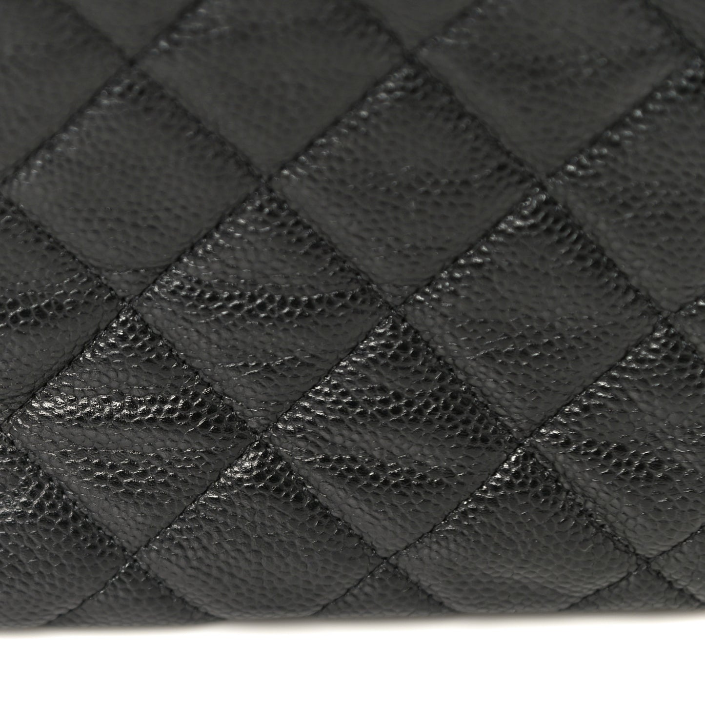 Caviar Quilted Clutch With Chain Flap Black