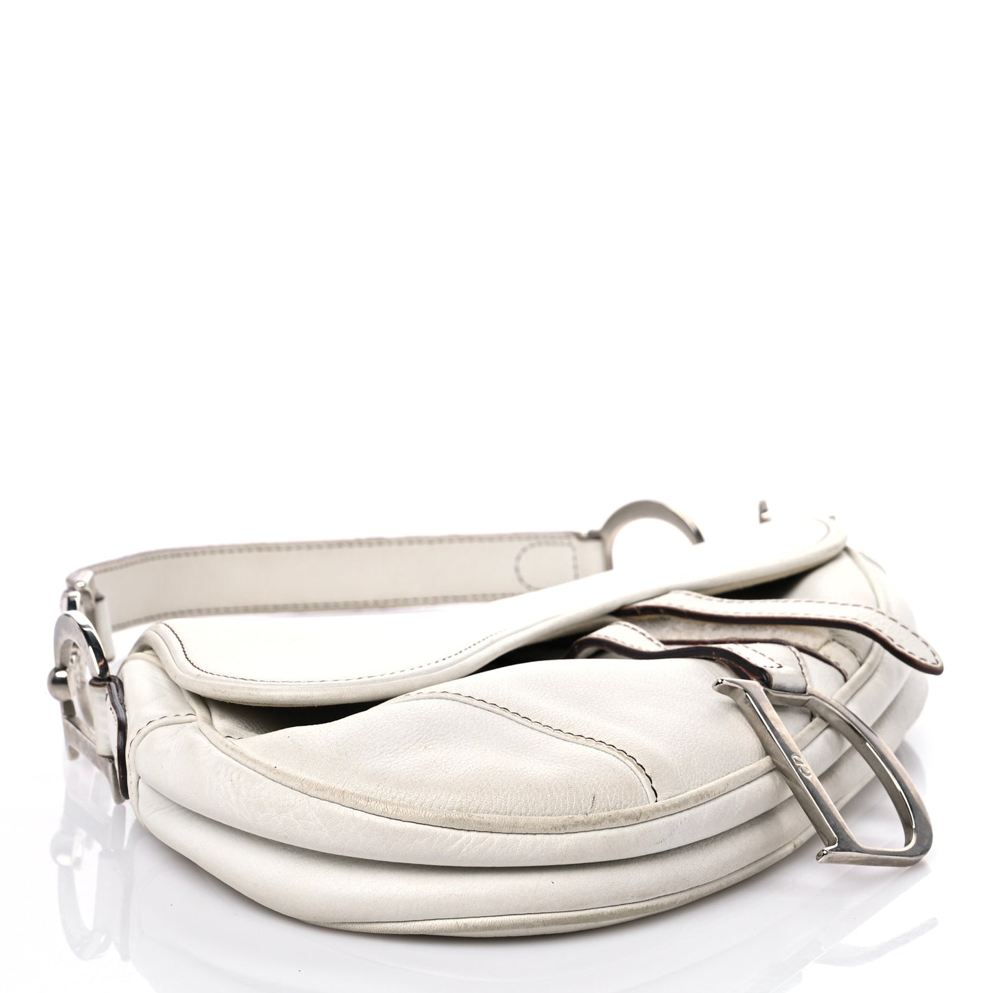 Calfskin Saddle Bag White