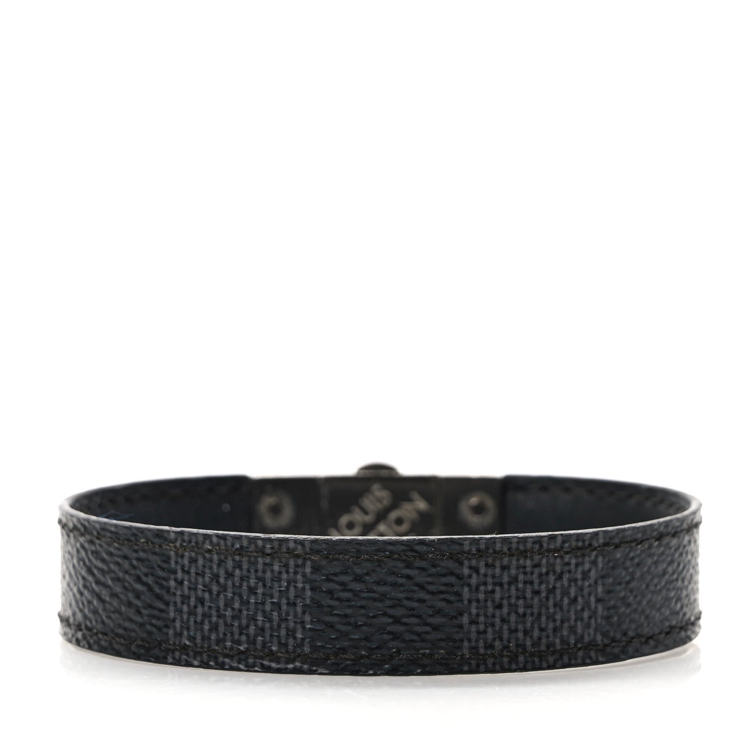 Louis Vuitton Damier Graphite Check It Reversible Bracelet 21 3 of 6