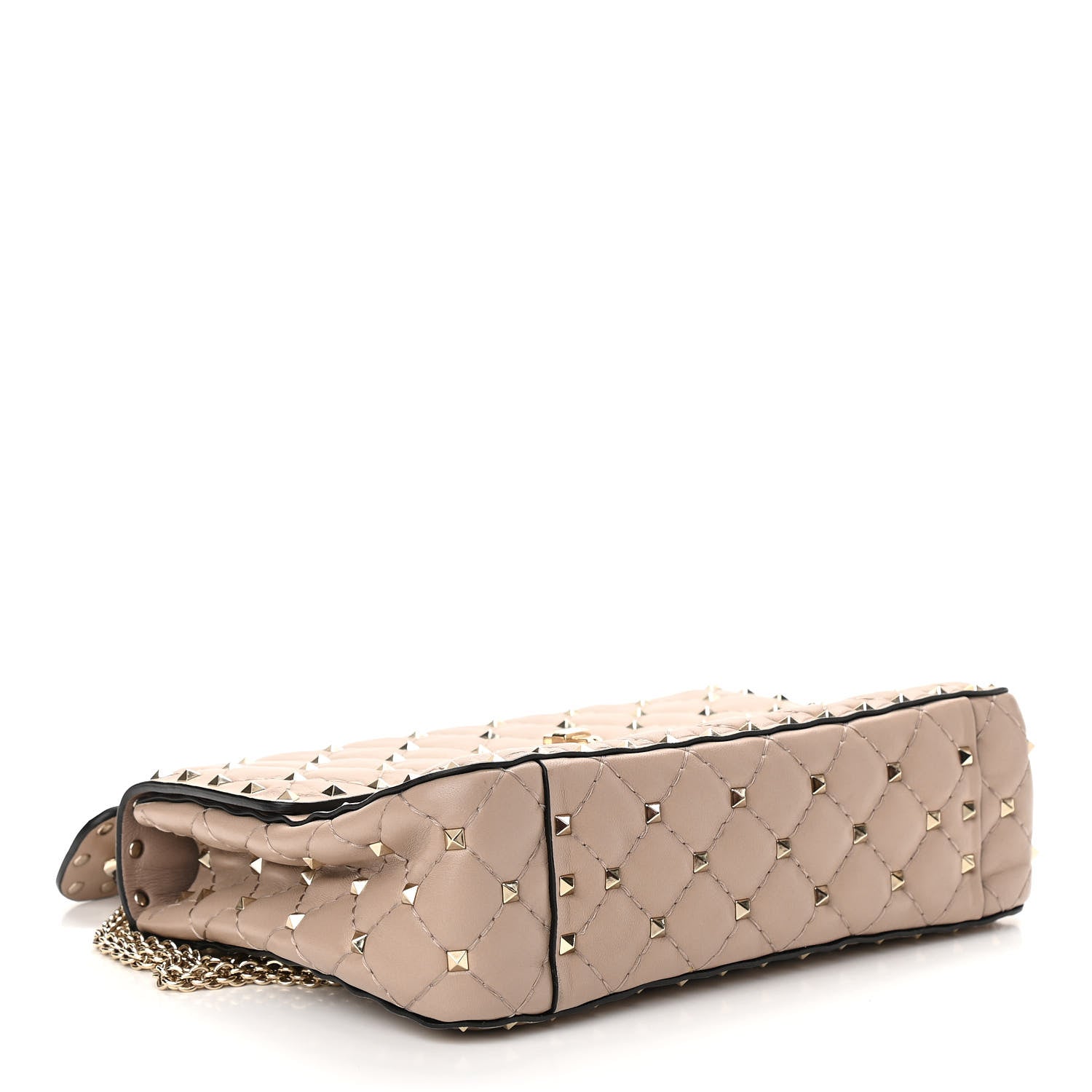 Valentino Garavani Lambskin Medium Rockstud Spike Shoulder Bag Poudre 4 of 9