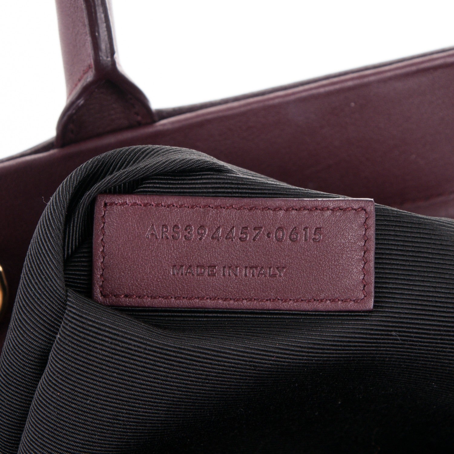 Saint Laurent Calfskin Medium Rive Gauche Cabas Bordeaux 8 of 8