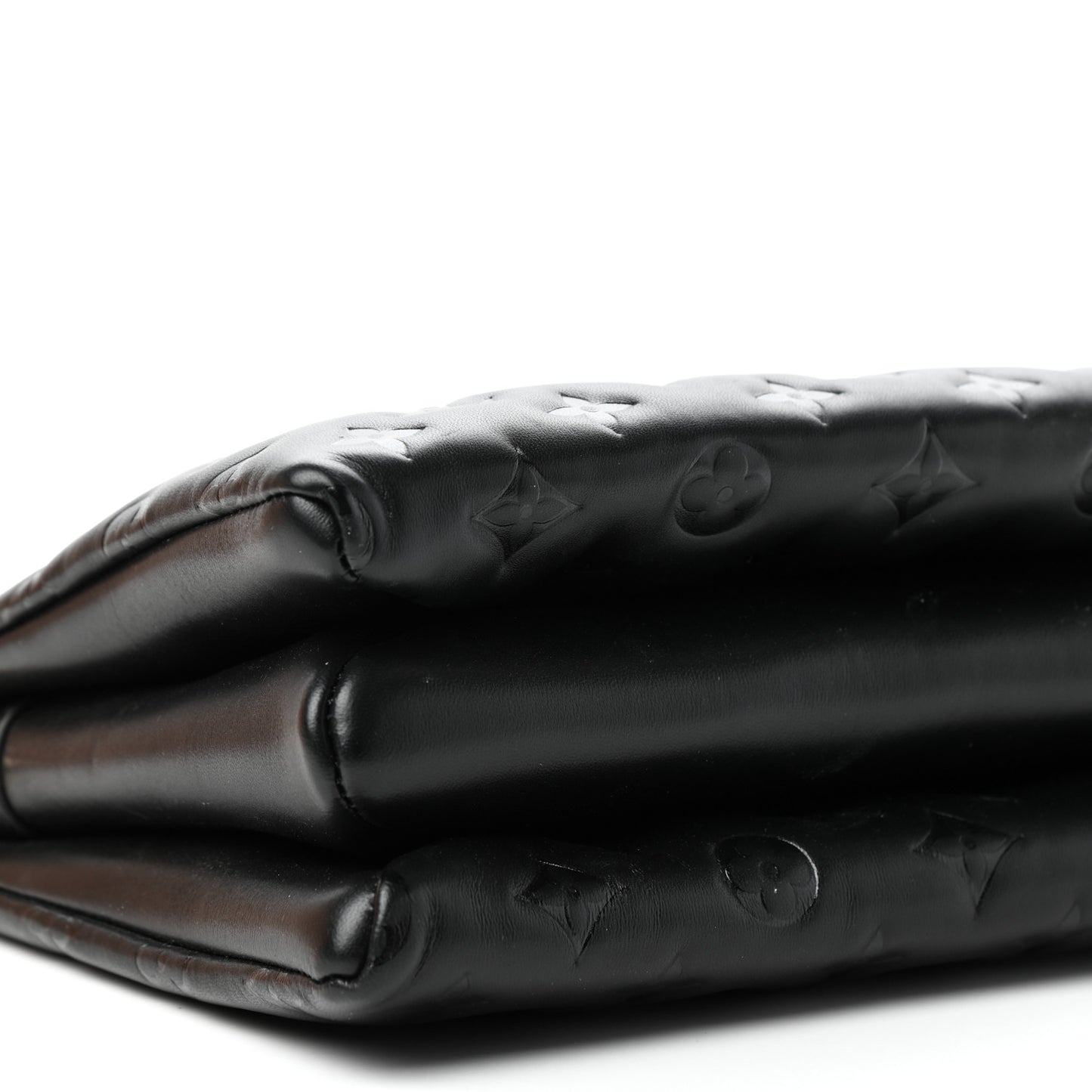 Lambskin Embossed Monogram Coussin PM Black