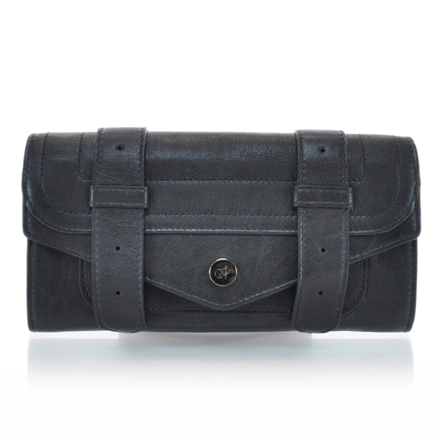 Leather PS1 Continental Wallet Black