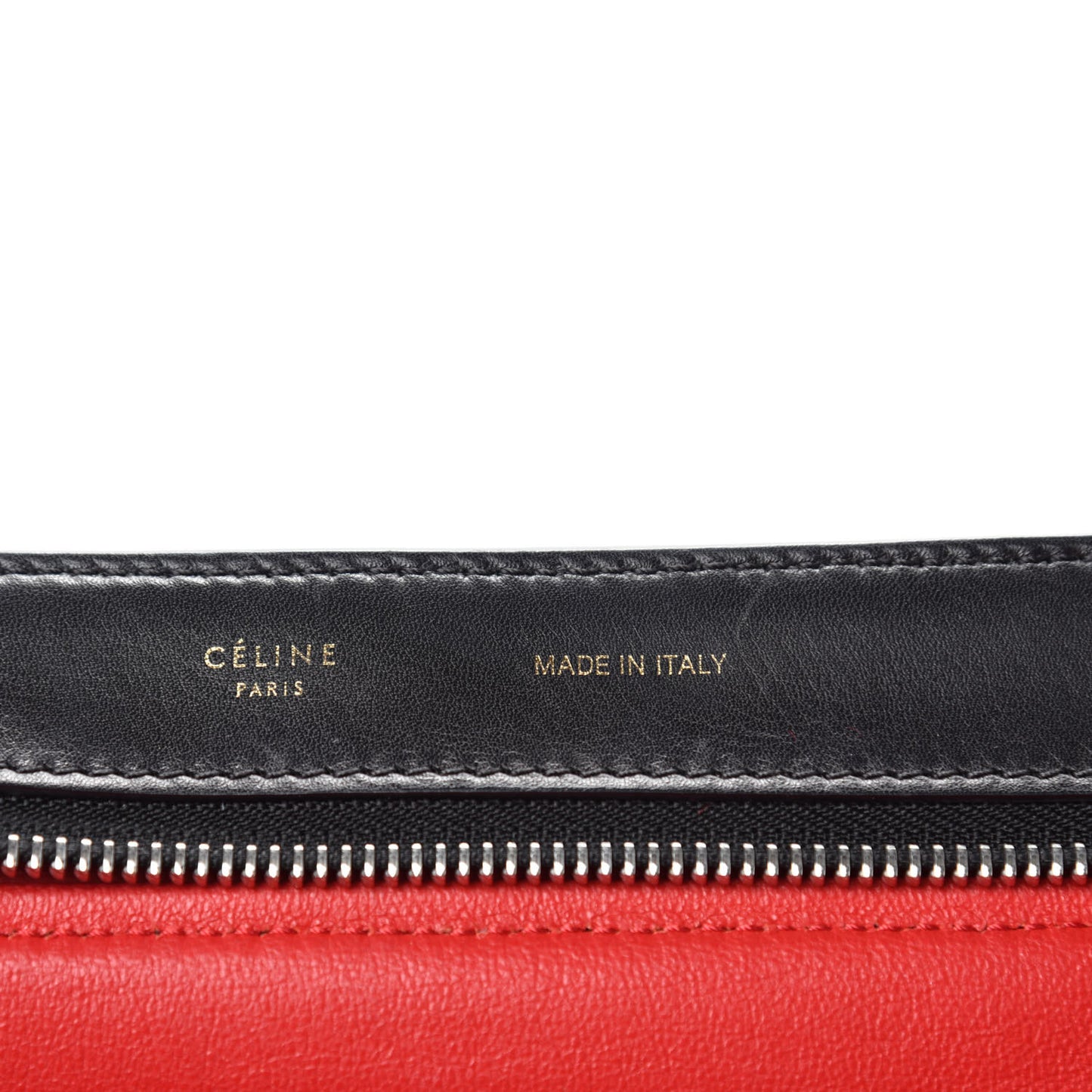 Pony Hair Smooth Calfskin Medium Tri-Color Trapeze Glacier Red Black