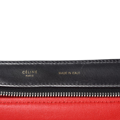 Celine Pony Hair Smooth Calfskin Medium Tri-Color Trapeze Glacier Red Black 15 of 16