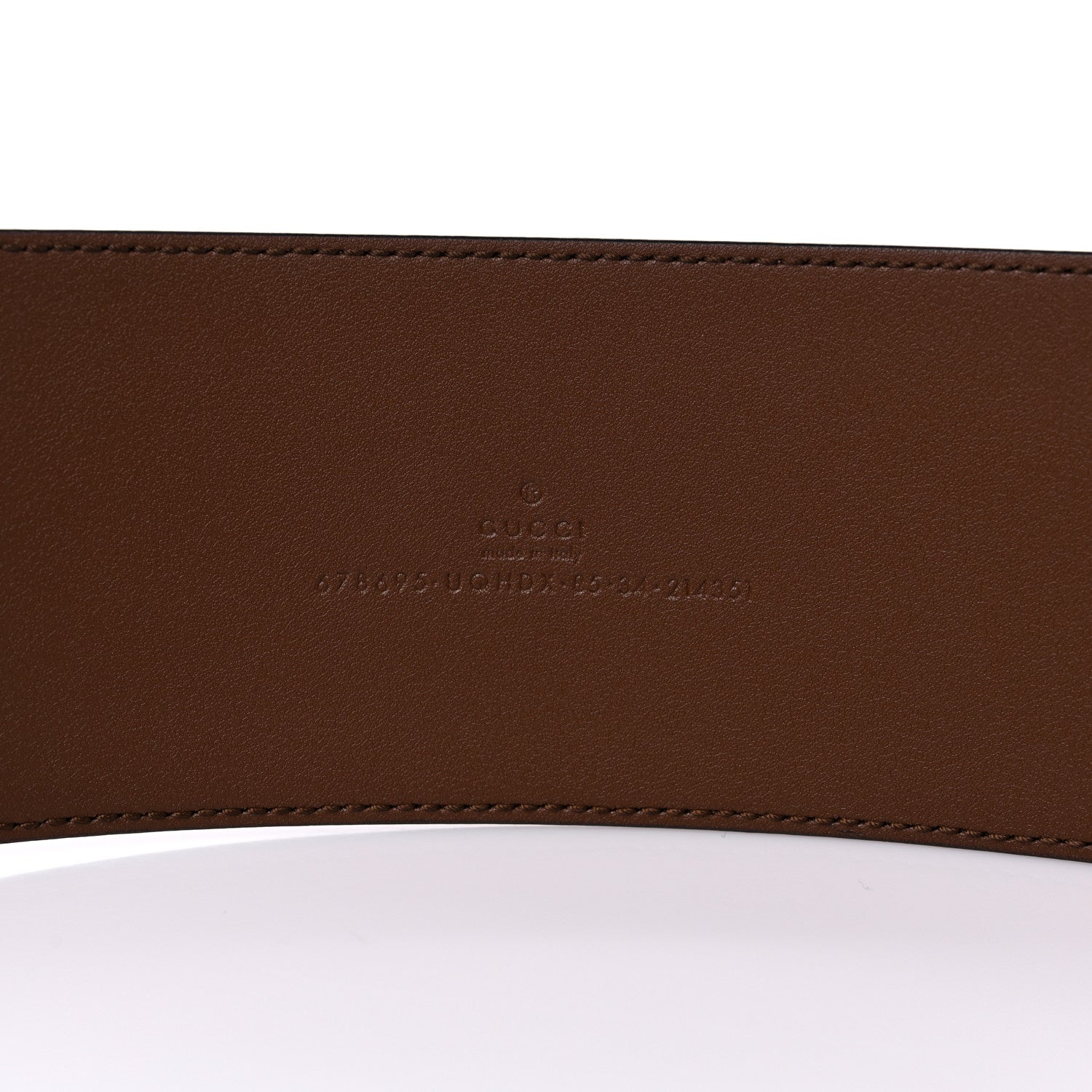 Gucci GG Supreme Monogram Equestrian Wide Belt 85 34 Brown Multicolor 4 of 4