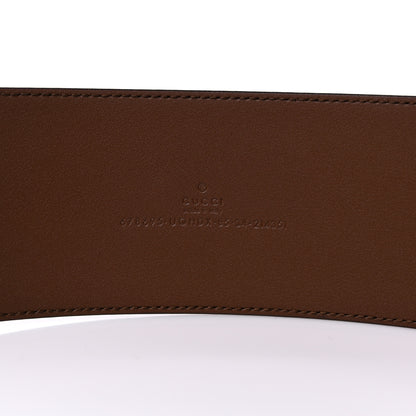 Gucci GG Supreme Monogram Equestrian Wide Belt 85 34 Brown Multicolor 4 of 4