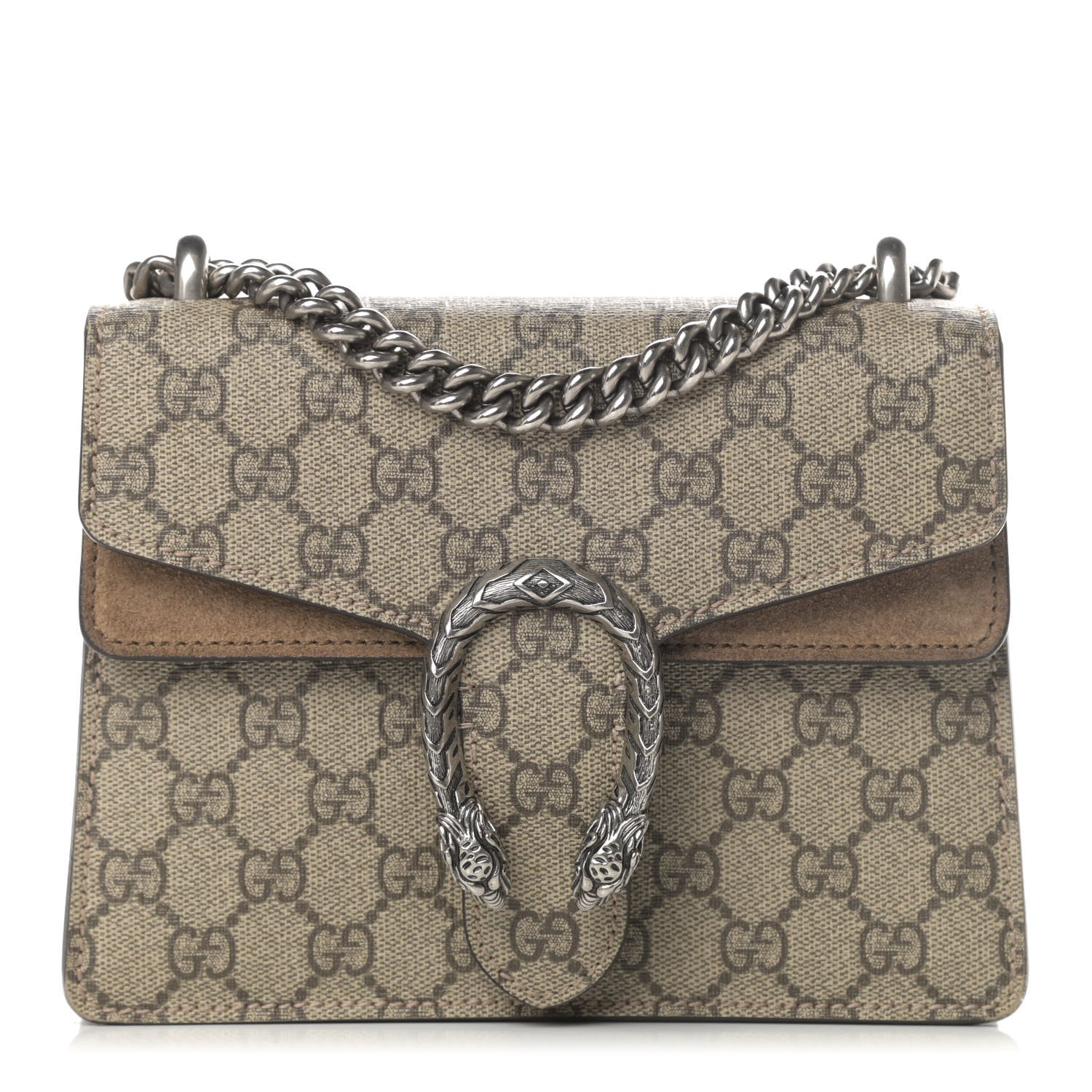 Gucci GG Supreme Monogram Mini Dionysus Shoulder Bag Taupe 1 of 13