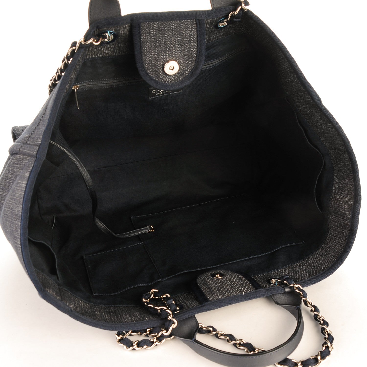 Chanel Canvas Extra Large Deauville Tote Dark Blue 5 of 7