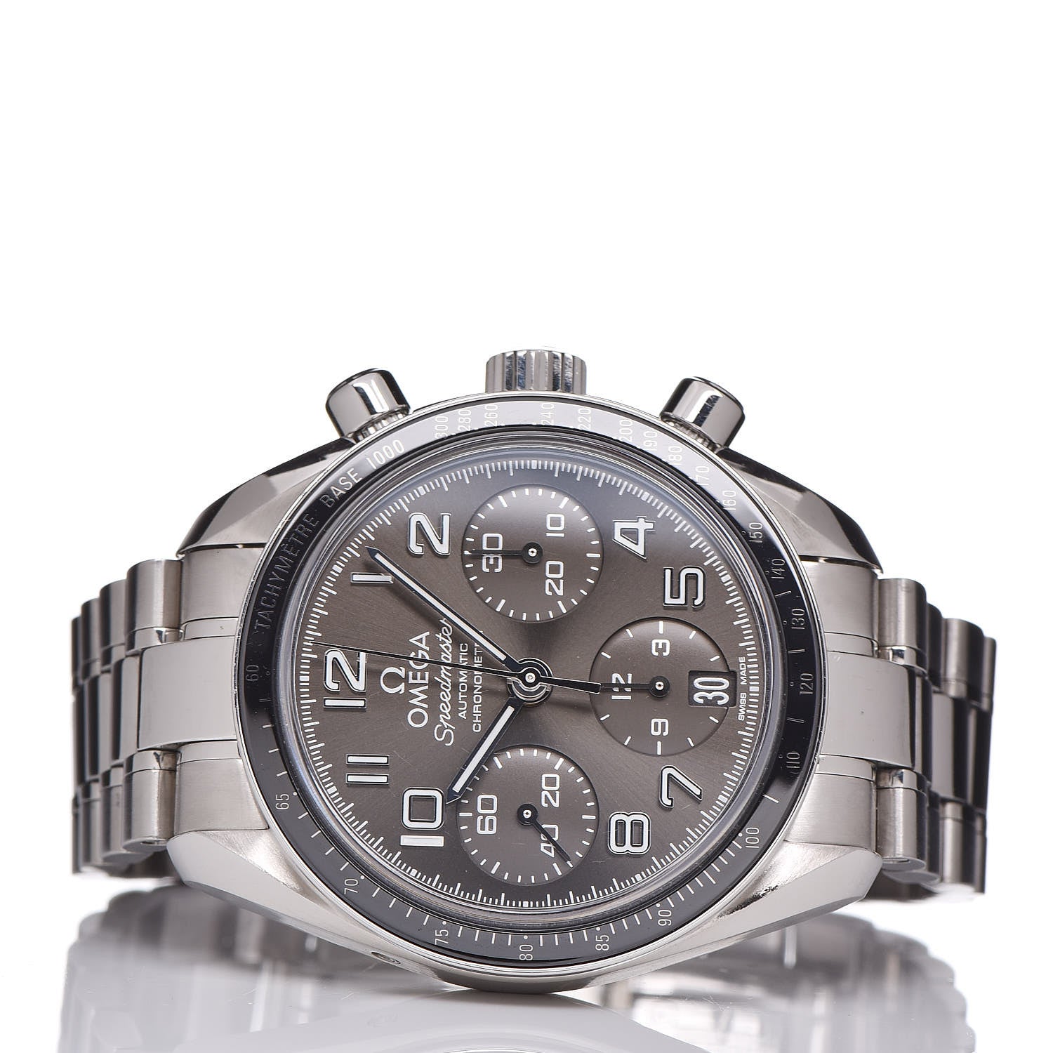 Omega Stainless Steel 38mm Speedmaster Date Chronograph Automatic Watch Grey 324.30.38.40.06.001 3 of 9