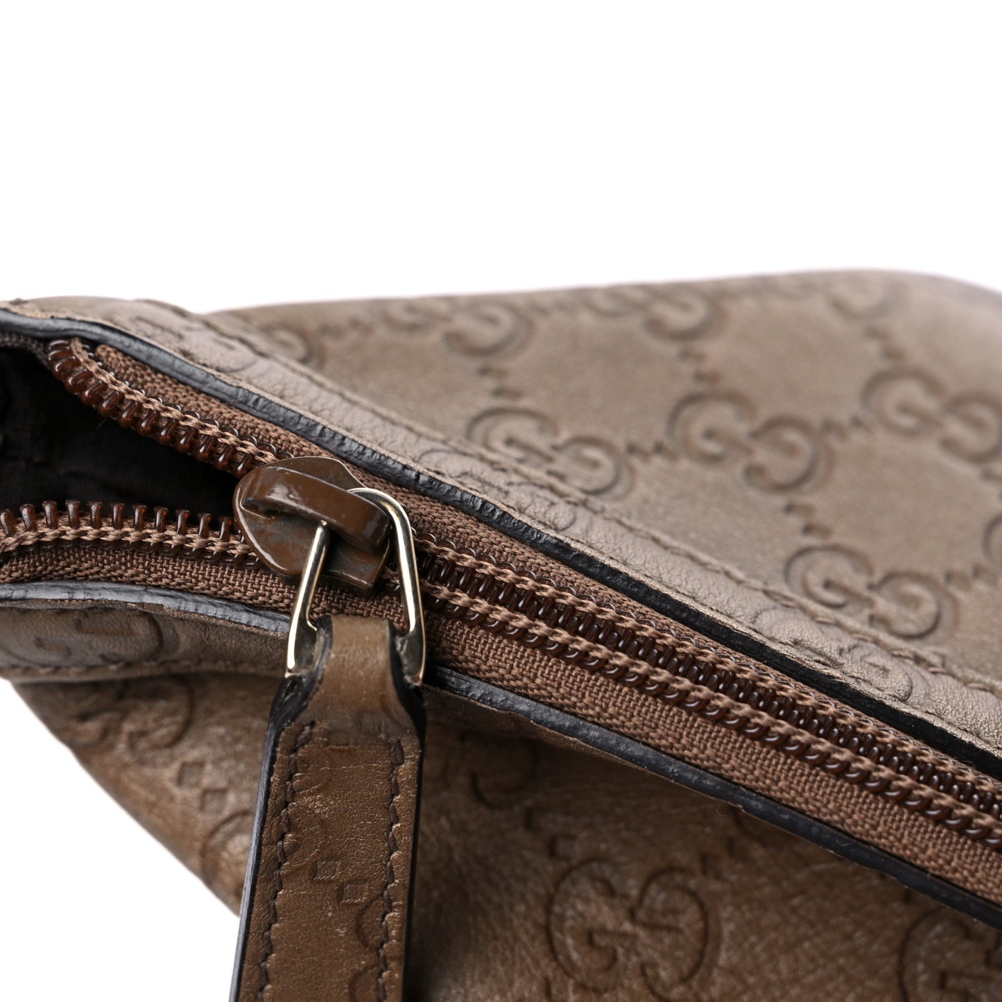 Guccissima Bamboo Top Handle Tote Brown