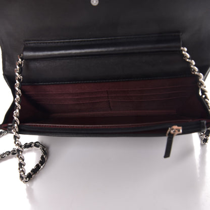 Chanel Lambskin Quilted Wallet On Chain WOC Black 5 of 9