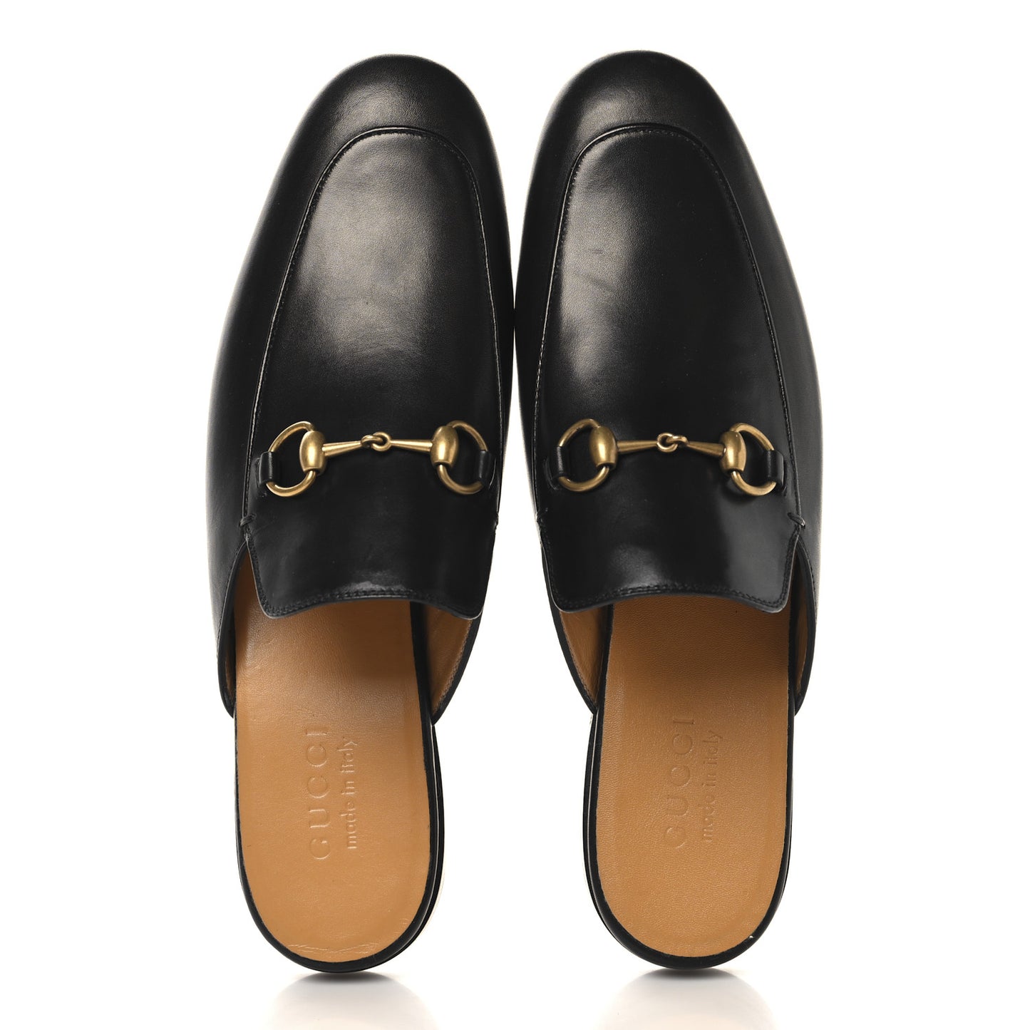 Calfskin Mens Princetown Slippers 8.5 Black