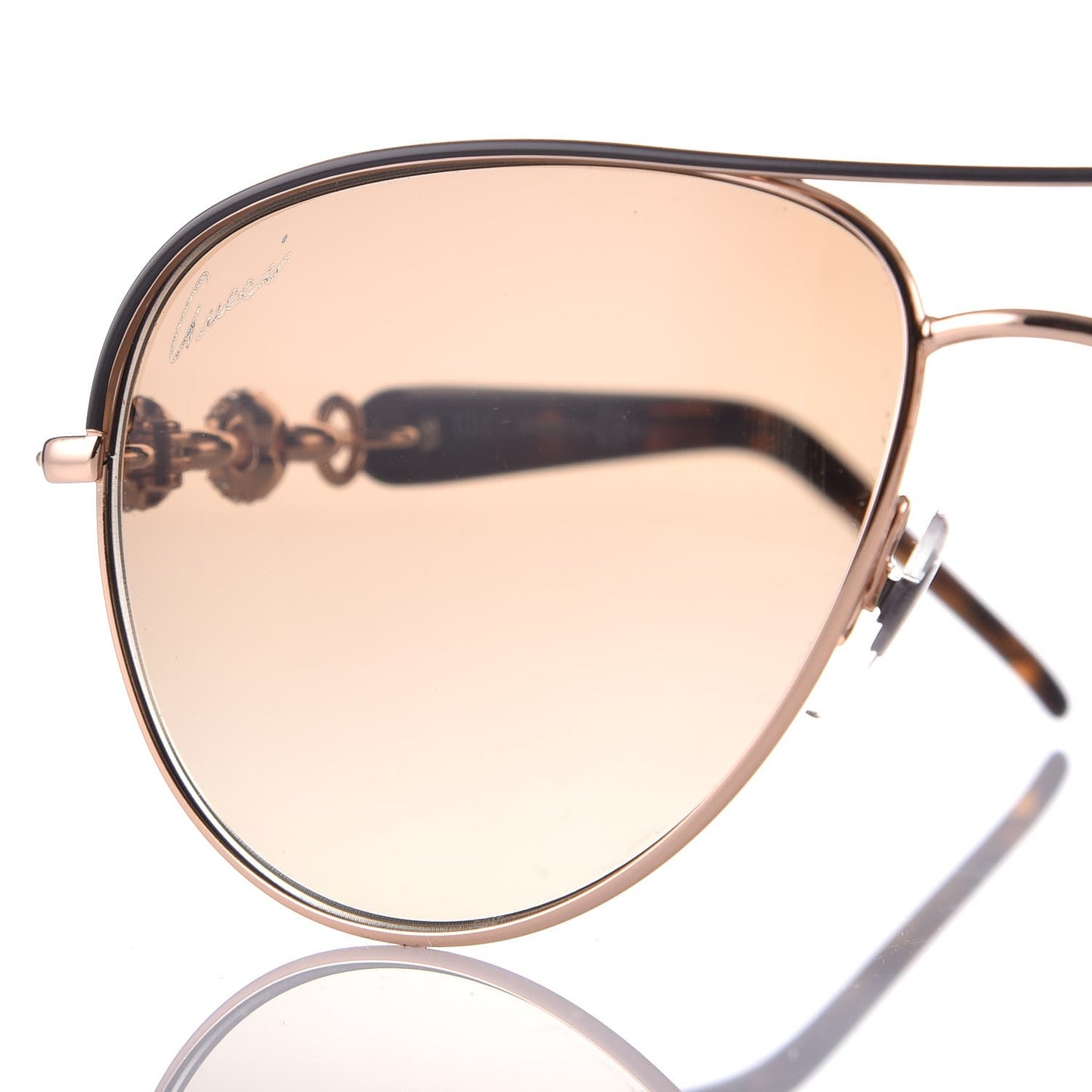 Crystal Aviator Marina Chain Sunglasses GG 4239/N/S Gold Havana