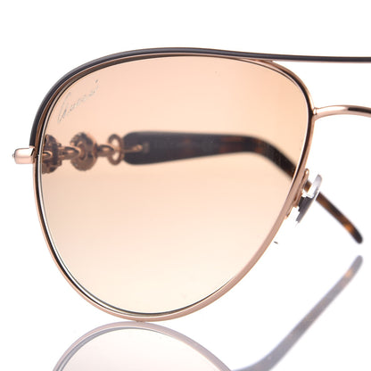 Gucci Crystal Aviator Marina Chain Sunglasses GG 4239/N/S Gold Havana 7 of 9
