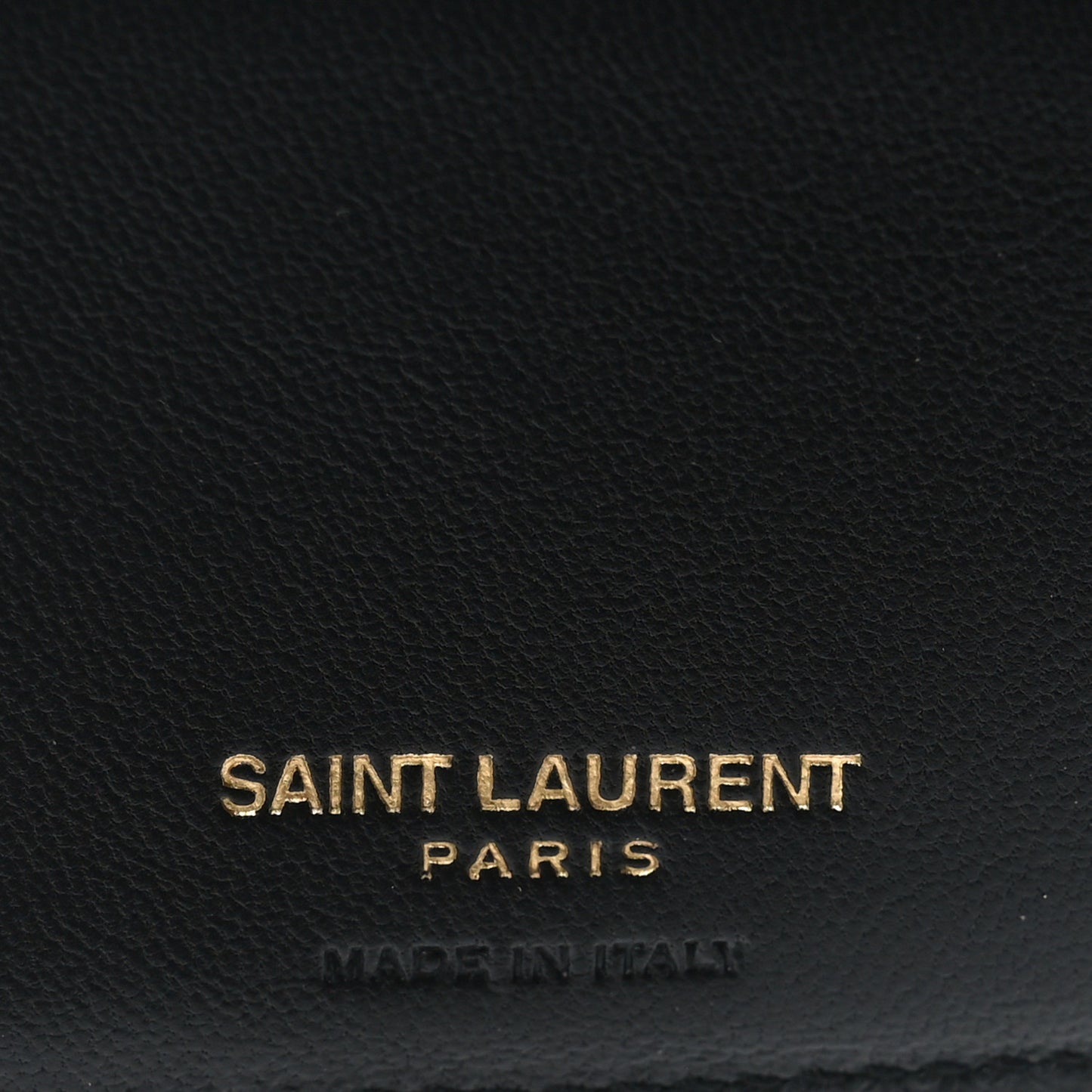 Calfskin Crocodile Embossed Tiny Cassandre East West Wallet Black