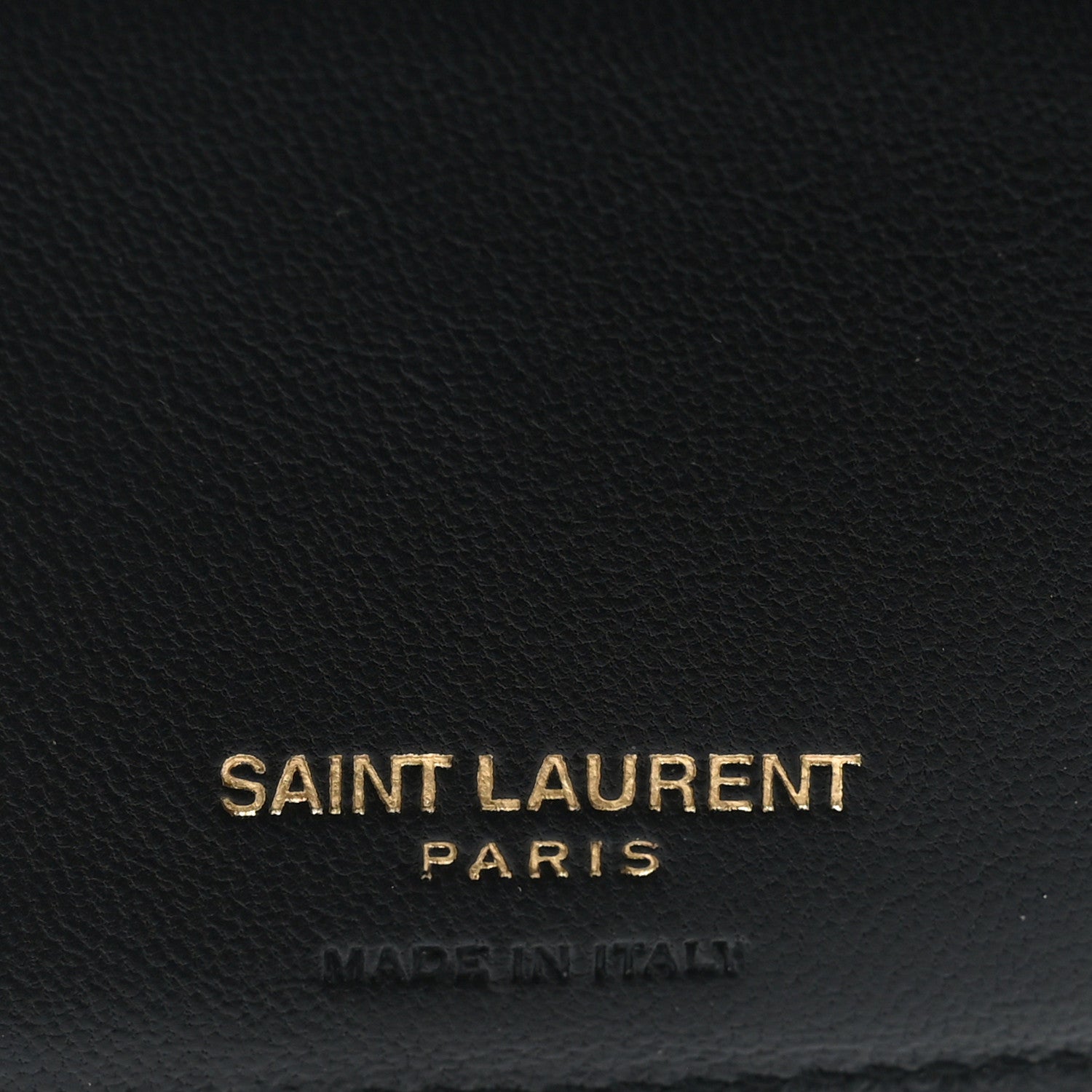 Saint Laurent Calfskin Crocodile Embossed Tiny Cassandre East West Wallet Black 6 of 7