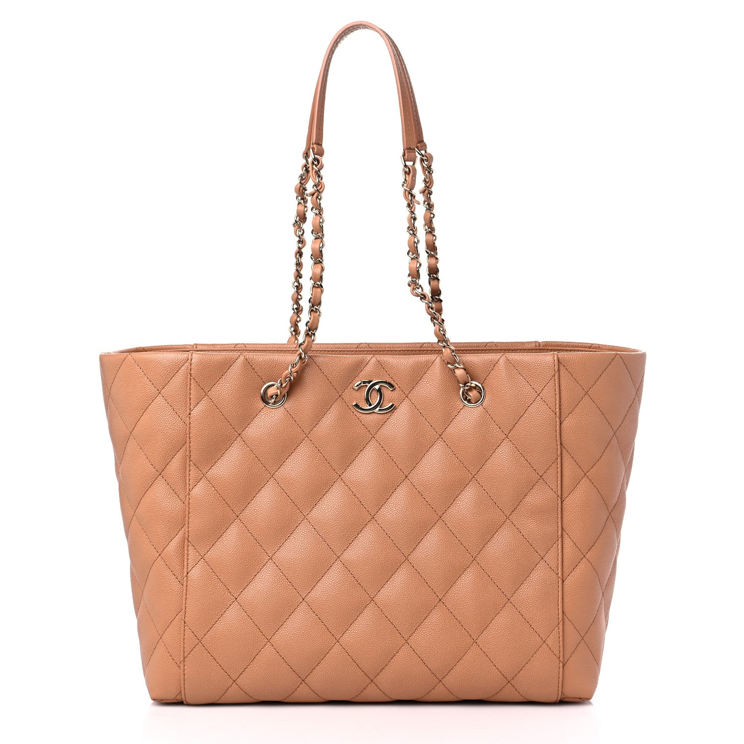 Chanel Caviar Quilted Large Shopping Tote Dark Beige 2 of 11