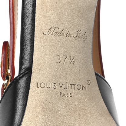 Louis Vuitton Calfskin Blossom Slingback Pump 37.5 Black 8 of 8