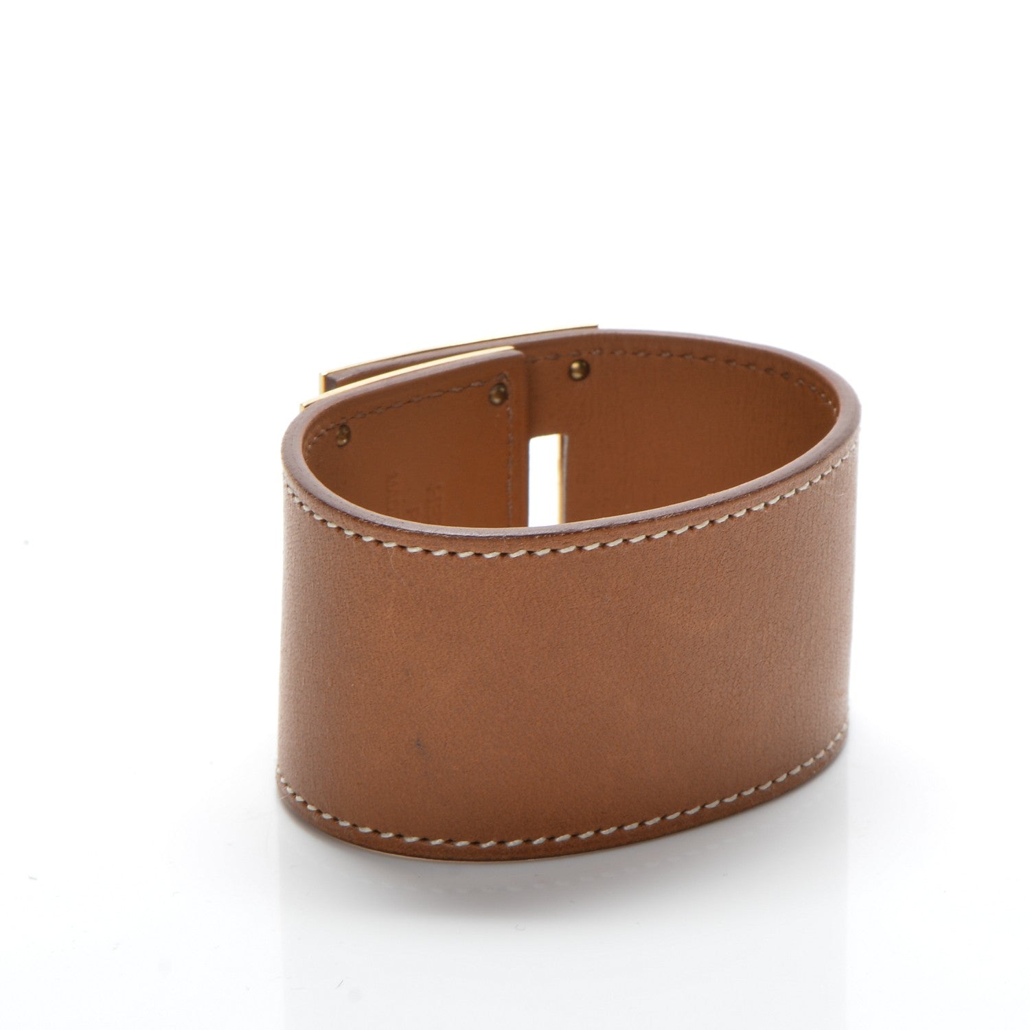 Hermes Natural Barenia Kelly Dog Cuff Fauve 3 of 5