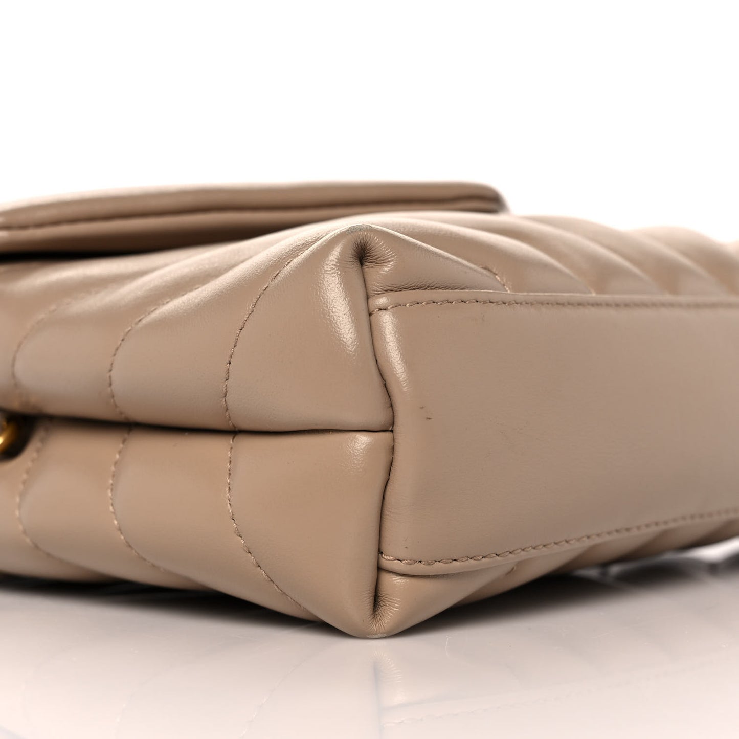 Calfskin Y Quilted Monogram Toy Loulou Crossbody Bag Dark Beige