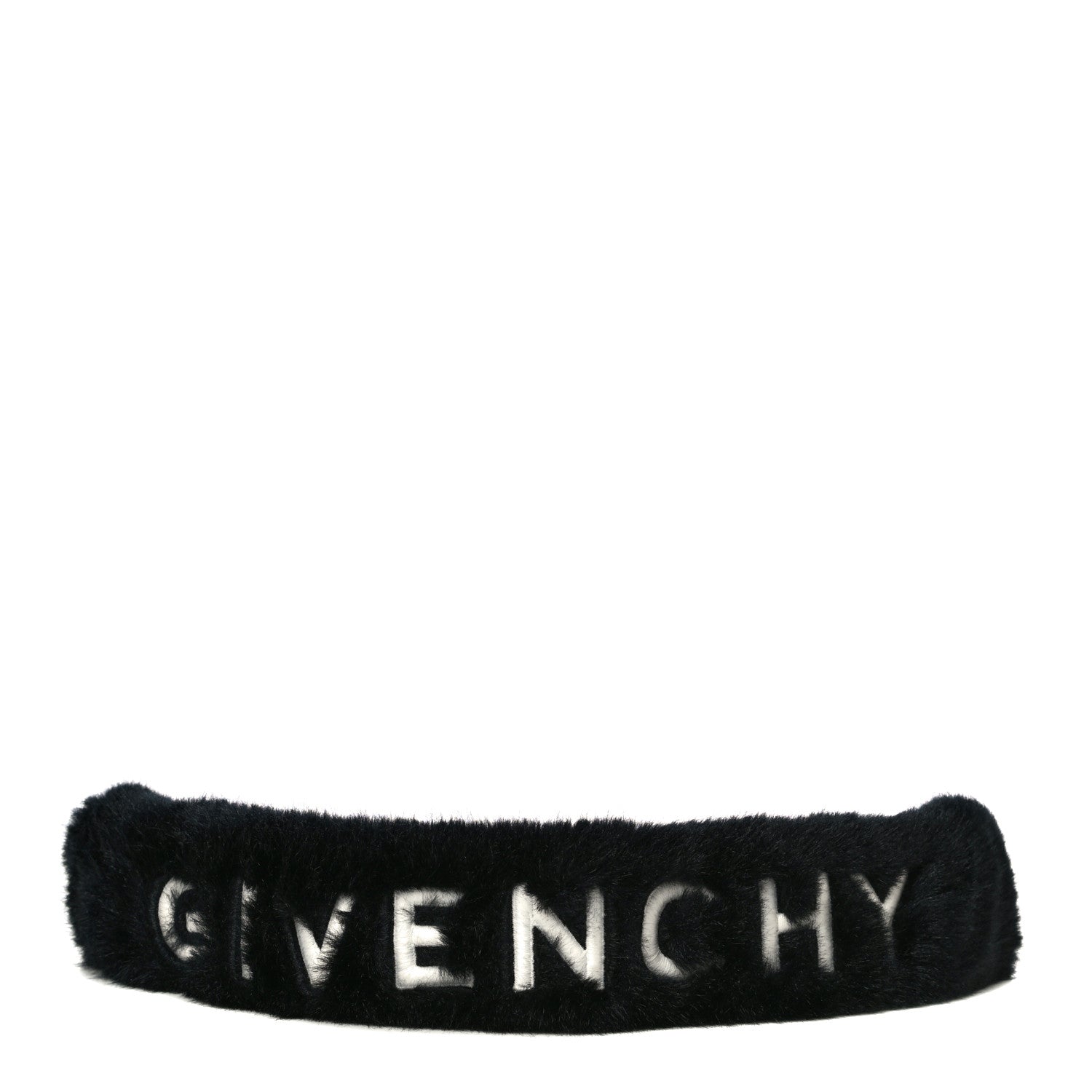 Givenchy Faux Fur Logo Bag Strap Black 1 of 7