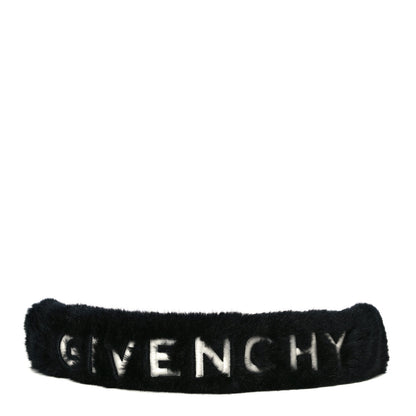 Givenchy Faux Fur Logo Bag Strap Black 1 of 7