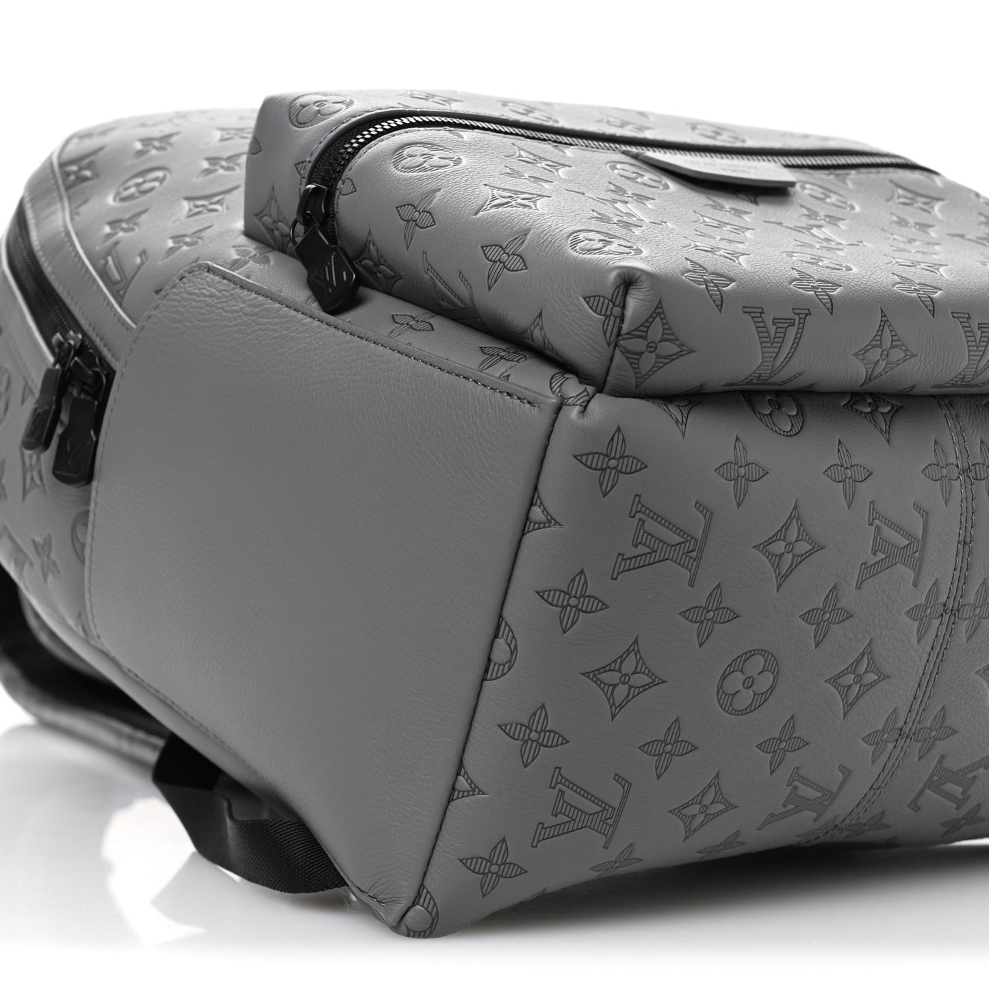 Calfskin Monogram Shadow Discovery Backpack Anthracite Gray