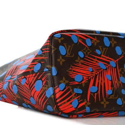 Louis Vuitton Monogram Jungle Dots Neo Neverfull MM Coquelicot Denim 9 of 13