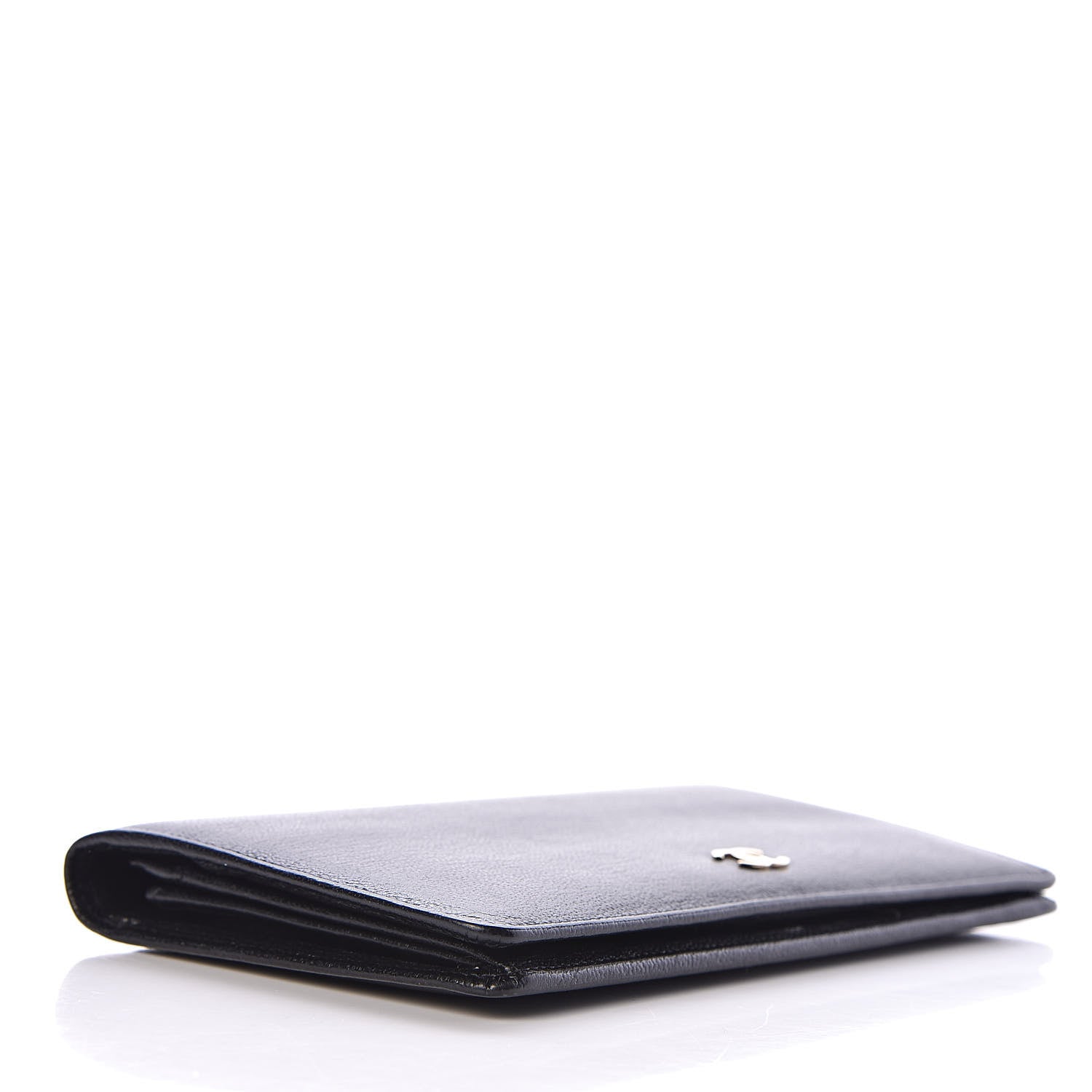 Chanel Goatskin Yen Wallet Black 4 of 7