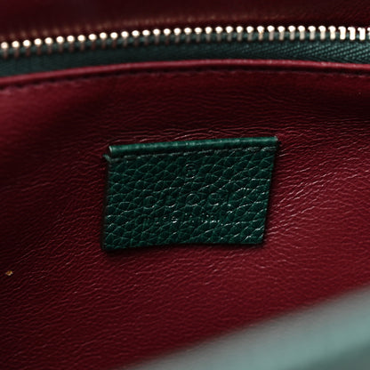 Gucci Grainy Calfskin Small Zumi Top Handle Bag Vintage Green 5 of 10