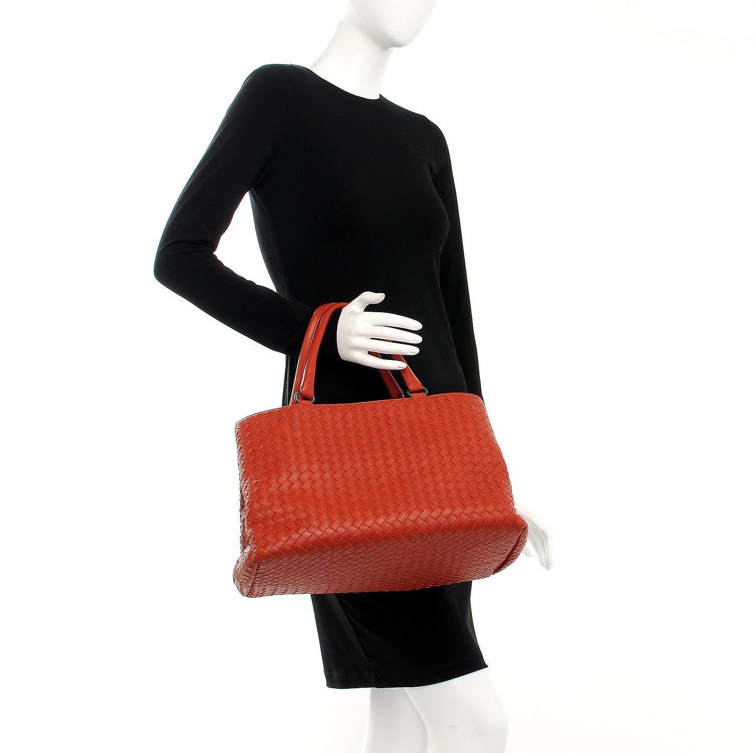 Bottega Veneta Nappa Intrecciato Milano Tote Brique 2 of 13