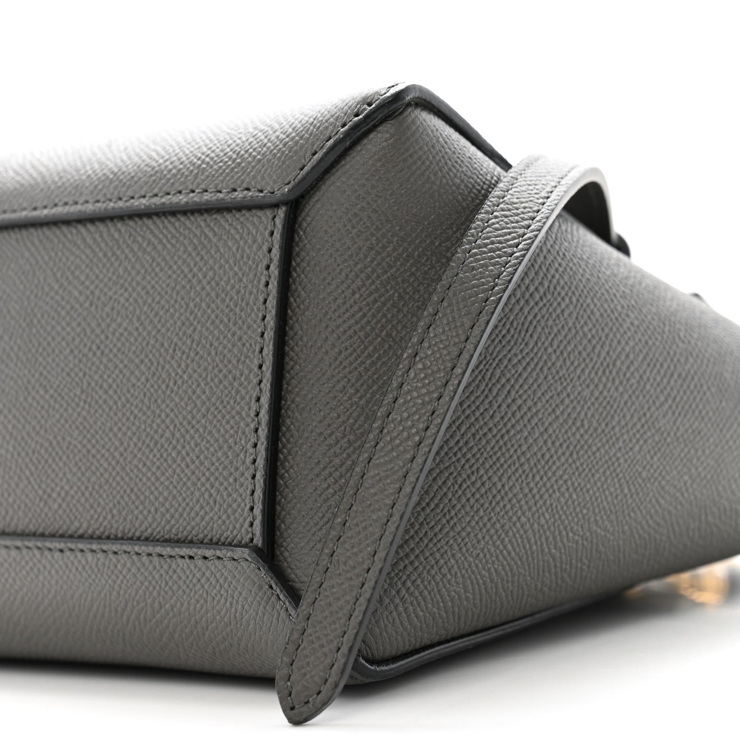 Grained Calfskin Nano Belt Bag Grey