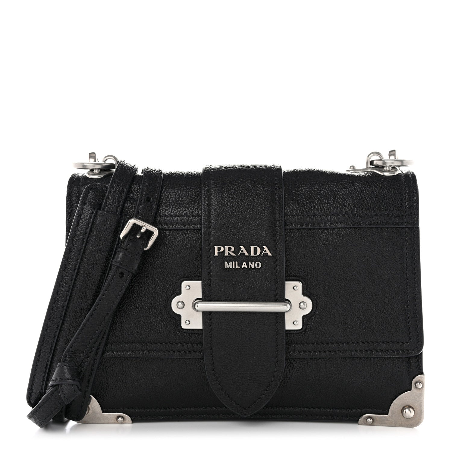 Prada Glace Calf Large Soft Cahier Bag Black Astrale 1 of 13