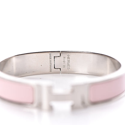 Hermes Enamel Narrow Clic Clac H Bracelet PM Rose Dragee 4 of 4