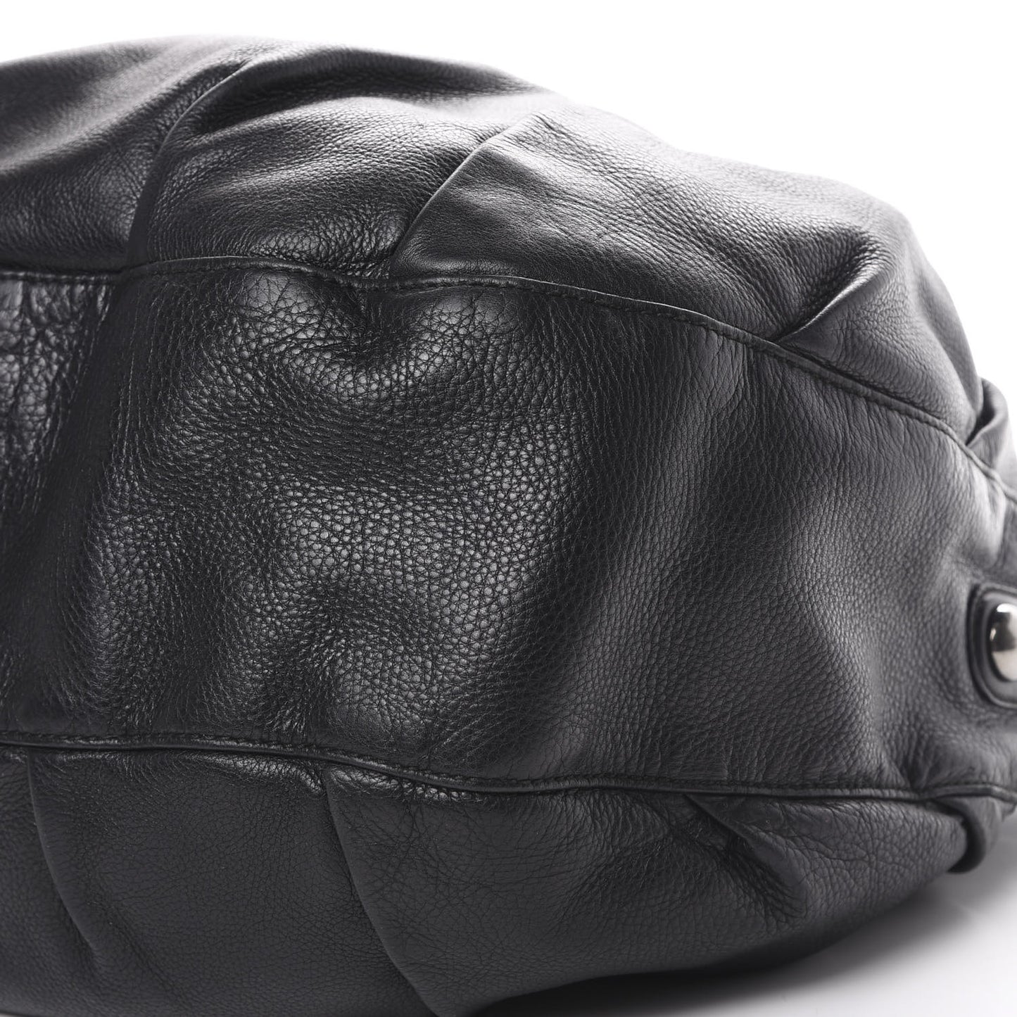 Pebbled Calfskin Medium Icon Bit Shoulder Bag Black
